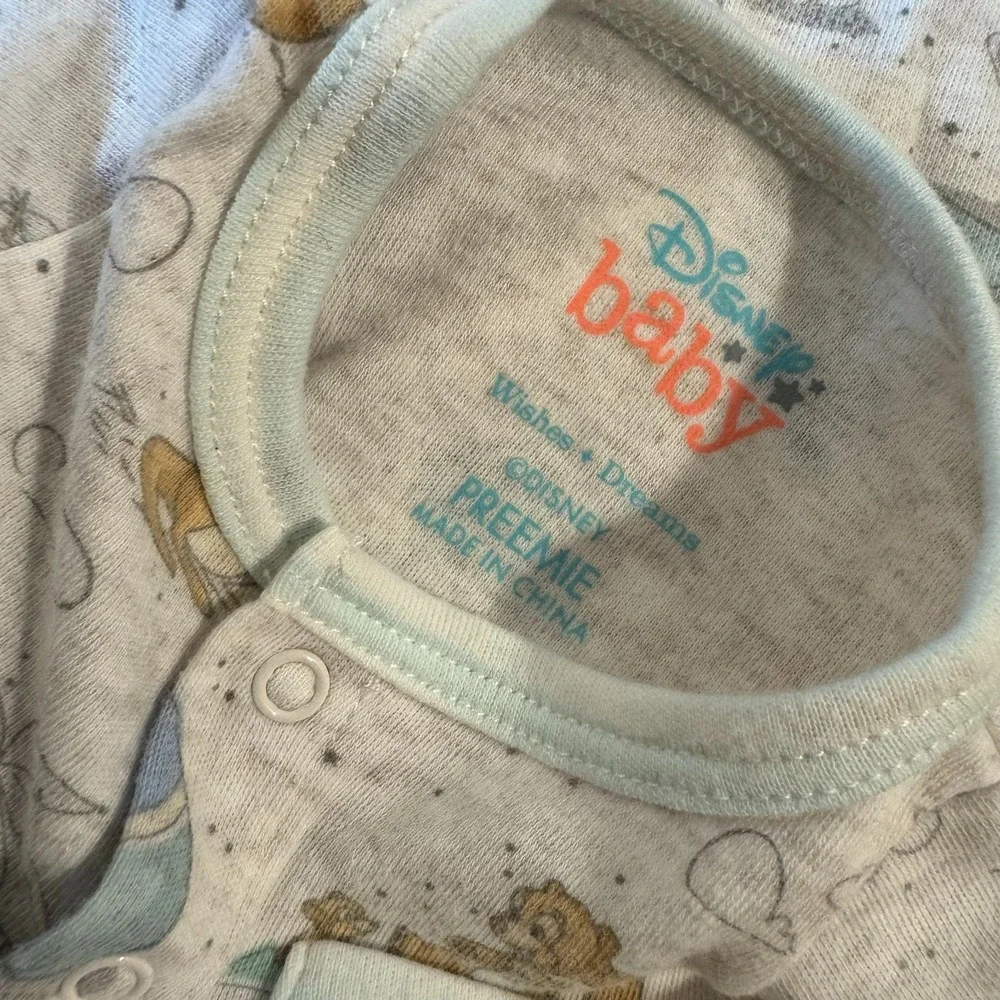 Disney Baby Preemie Dumbo Elephant Outfit Footie Sleeper Gender Neutral Boy Girl